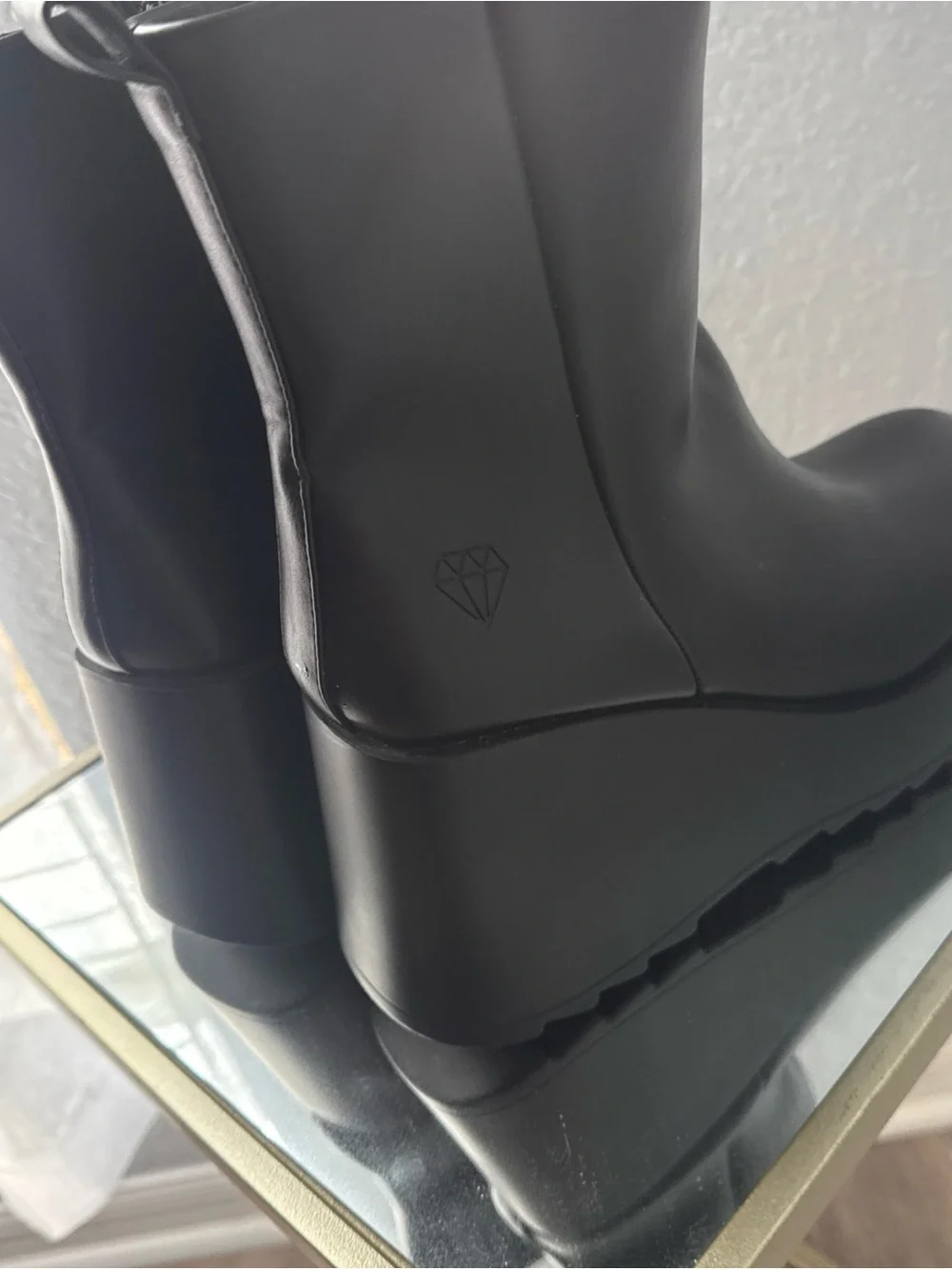 Rock  & candy Black Platform Wedge Ankle Boots - Women's